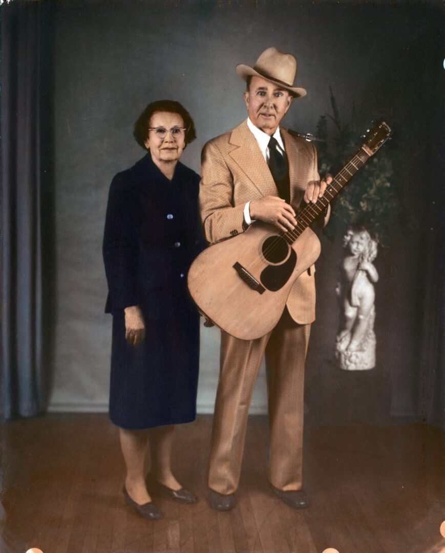 The colored picture of Mr and Mrs Robertson