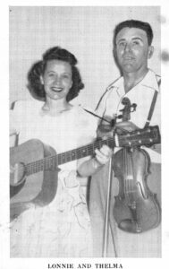The vintage image of Lonnie and Thelma playing guitar