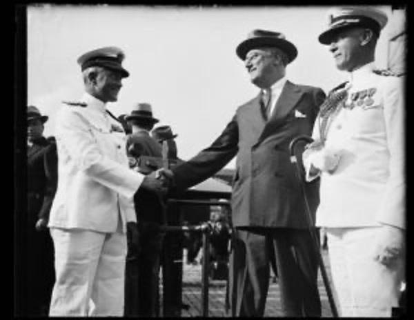 Admiral Byrd with FDR, NYC, 1935